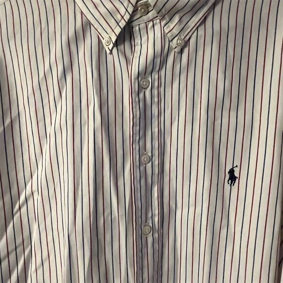Ralph Lauren Men's Dress Shirt 17 1/2 Multicolor Striped Long Sleeve - Picture 2 of 6